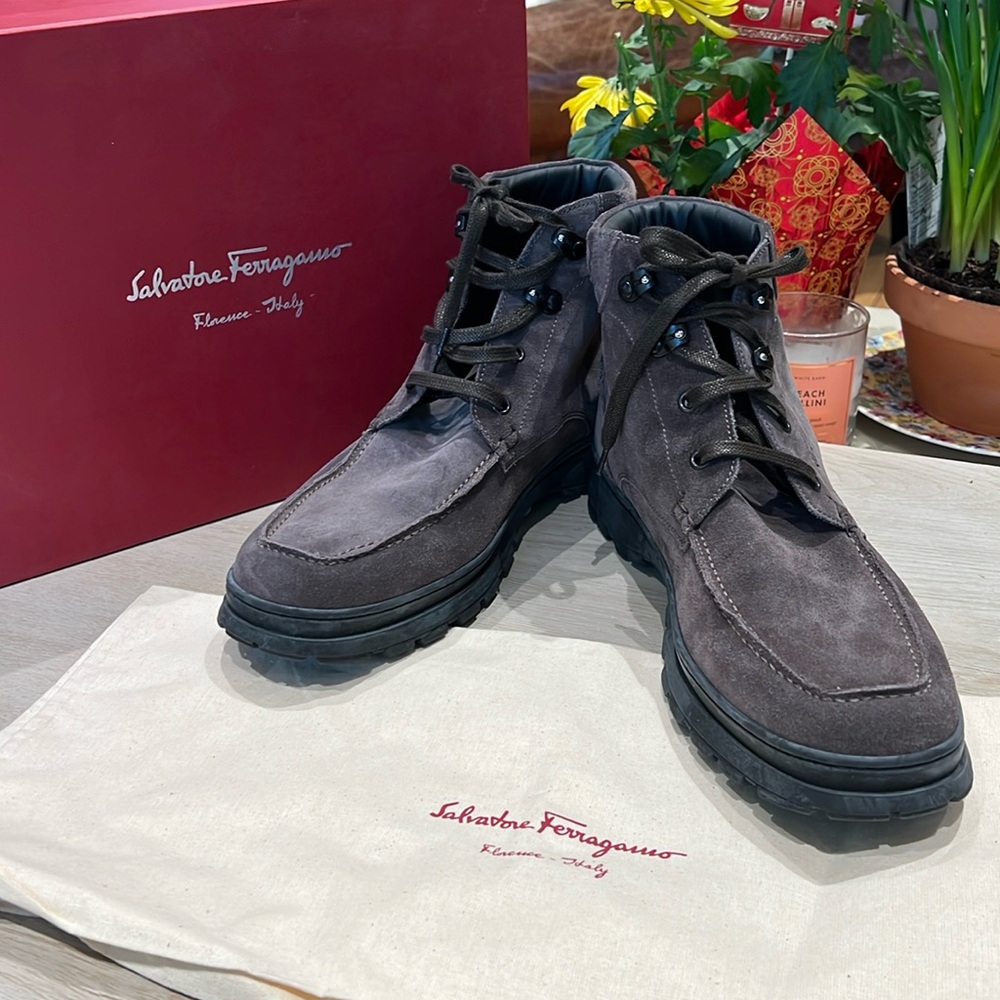 Salvatore Ferragamo suede ankle boot